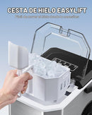 KIT de 2 - Silonn Máquina de hielo para encimera, máquina de hielo portátil con asa de transporte