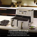 Ninja MAX, Freidora de Aire con 2 Cajones Independientes, 9,5L