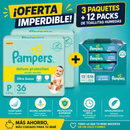 Pañales Deluxe Protection x3 Paquetes + 12 Packs de Toallitas Húmedas