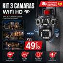 KIT de 3 Cámaras de Seguridad WiFi HD para Exterior!